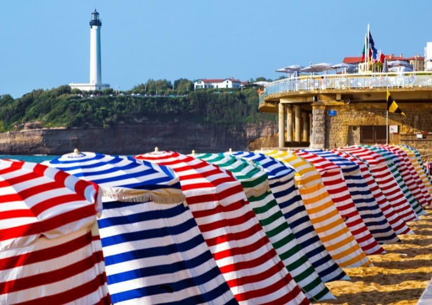 Biarritz strand parasol