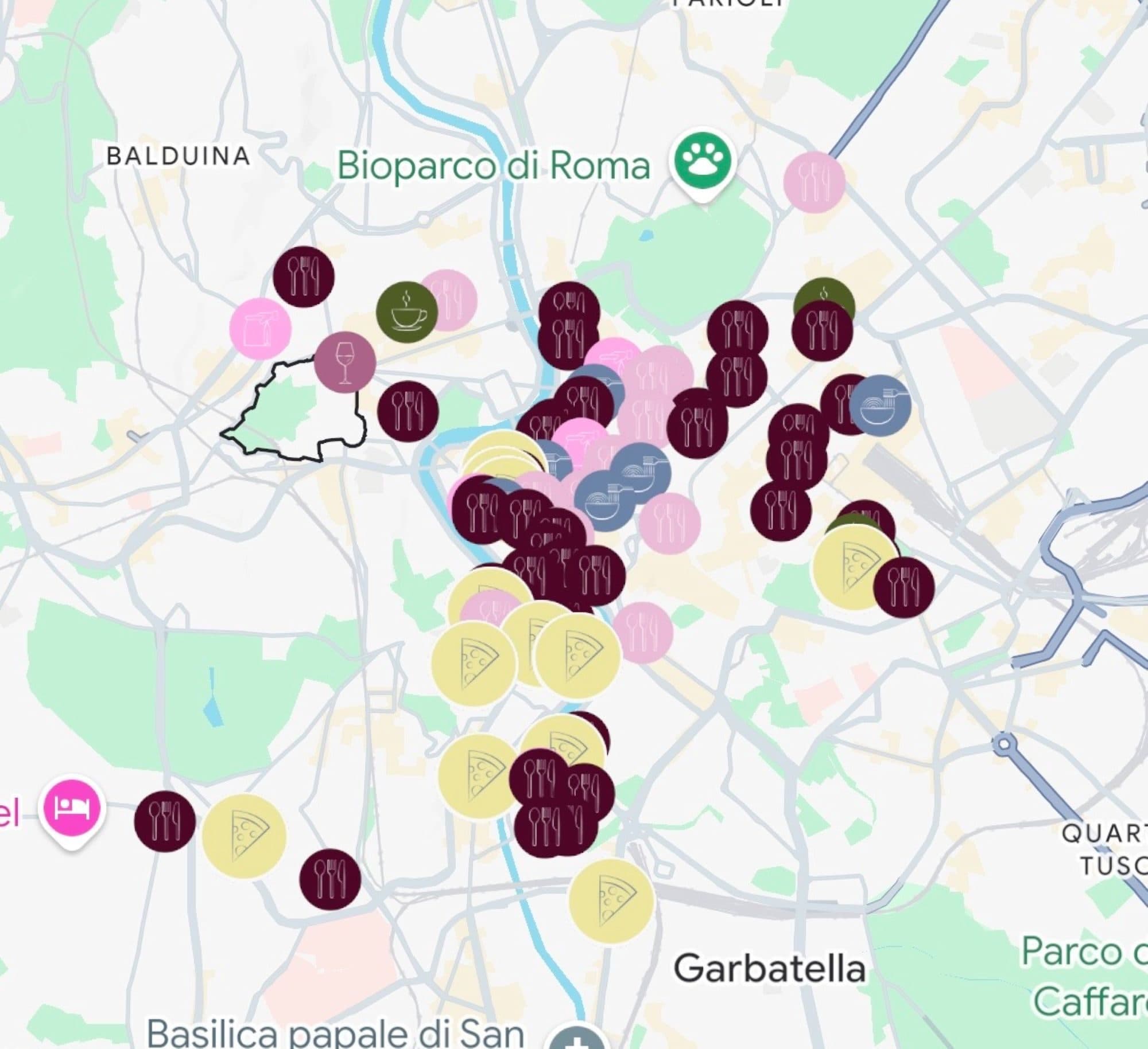 Google Maps kaart Rome