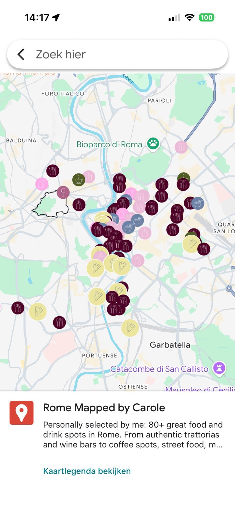 Rome Google Maps-kaart