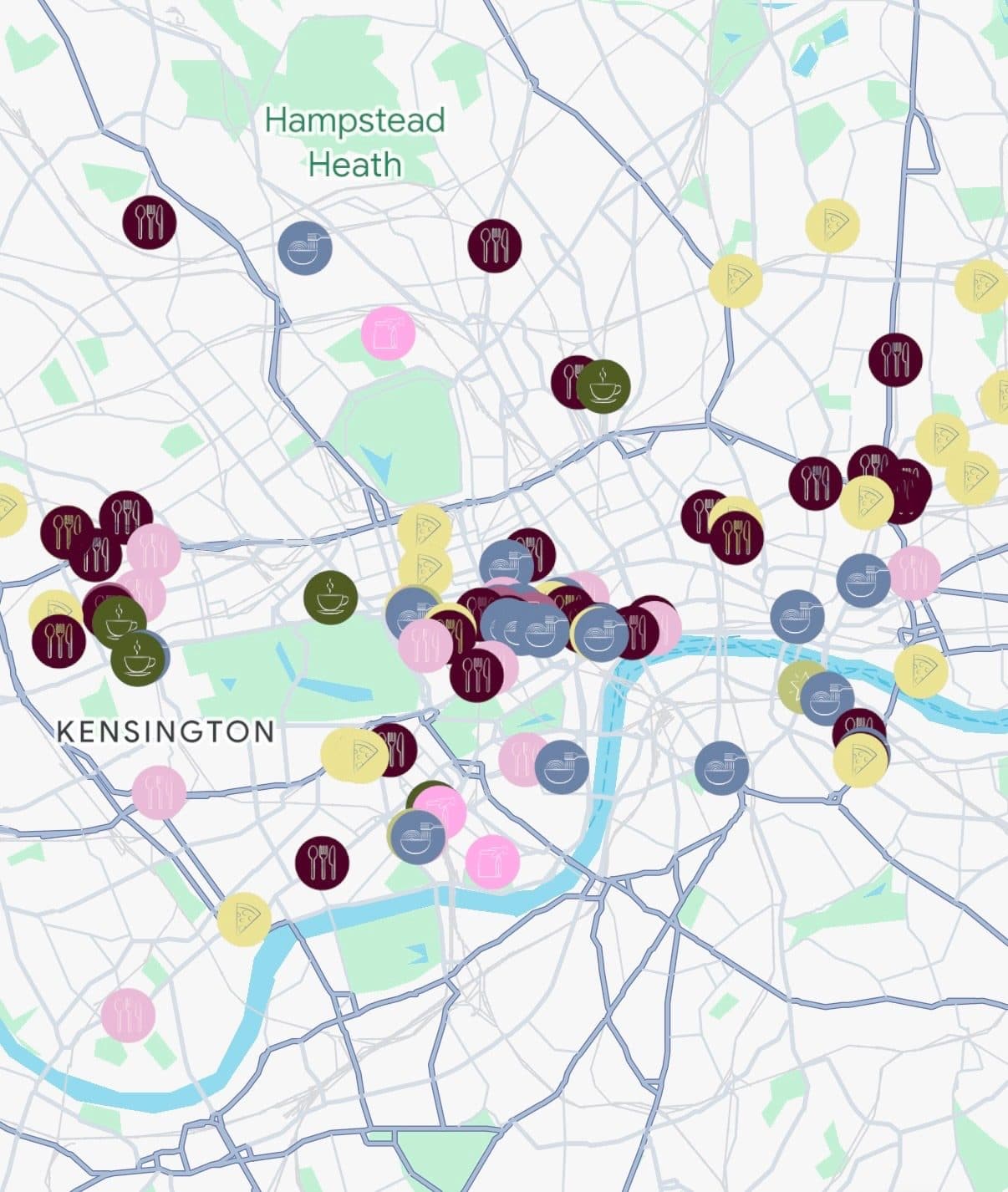 Londen Google Maps-kaart